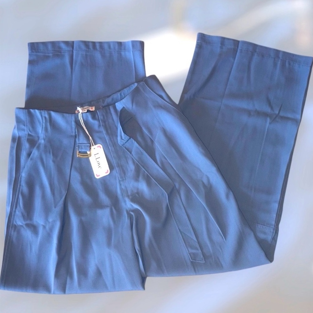 L Love Blue Wide Leg Pants